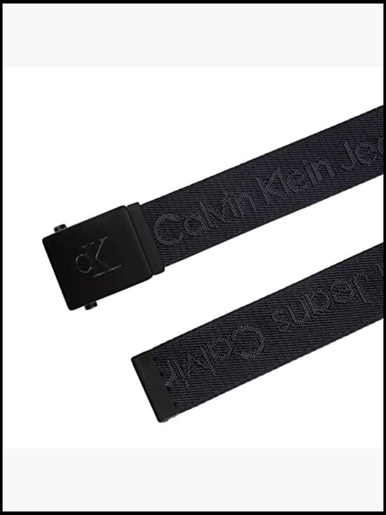 Adjustable Web Belt with Plaque Buckle, 100% Recycled Polyester main image 6